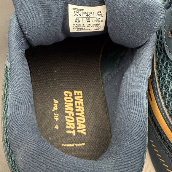 Asics Gel-Contend 7 Womens Running Shoes Breathable Lace-Up Size 8.5 Blue Gold - Picture 7 of 9